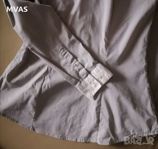 Нова - 60% H&M сива вталена риза с дълъг ръкав36 S номер, снимка 4 - Ризи - 30139744