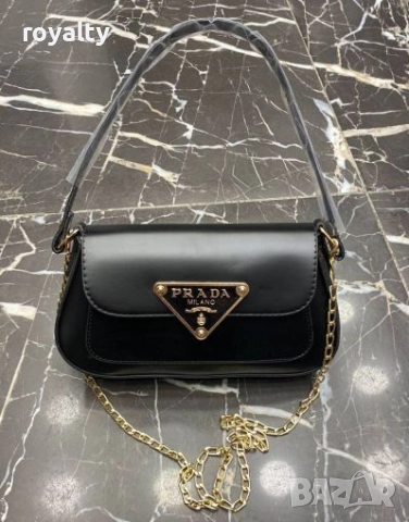 Prad🅰️ Черна Дамска Кожена Чанта 