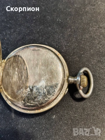 Швейцарски джобен часовник с посребрени капаци 1905г. - 10 РУБИНА - ПРОМОЦИЯ, снимка 7 - Джобни - 50521710