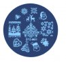 STZ-M01 Коледен Коледна кръгла плочка / щампа шаблон за печат на нокти маникюр, снимка 1 - Продукти за маникюр - 31672465