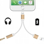 Адаптер преход за iPhone слушалки+зарядно, снимка 1 - Аксесоари за Apple - 36518765