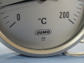 биметален термометър JUMO immersion thermometer ф100mm, 0/+200°C, L-200mm, снимка 3