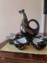 Рядка находка. Винтидж комплект от 5 чаши и стомна  Black Ceramic , снимка 5