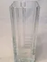 масивна стъклена квадратна ваза  6/3, снимка 2