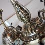 Уникален,луксозен старинен полилей от месинг,класическо,бароково осветление за хол, всекидневна, снимка 8