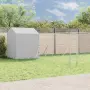 vidaXL Външна клетка за куче с покрив сребриста 6x6x2,5 м стомана, снимка 2