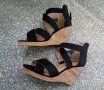 Дамски обувки Cox, нови, черни с беж, снимка 1 - Дамски обувки на ток - 29513806