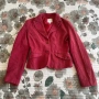 Дамско сако Mango MNG с 2 копчета, памучно, размер XS, бордо, снимка 1