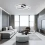 EIDISUNY черен LED плафон с два ринга и дистанционно, снимка 6