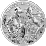 1 oz Малта 5 € Рицари от миналото - рицар на Малта и османски войник .9999 сребърна BU монета 2022, снимка 1