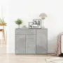 vidaXL Бюфет, бетонно сив, 88x30x70 см, инженерно дърво, снимка 4