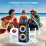 Преносима Bluetooth караоке колонка T-08 с два микрофона, снимка 4