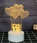 Холограмна 3D LED нощна лампа, 4W, 220V , снимка 3