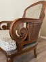 Антикварно кресло с ратан и извити подлакътници, снимка 15