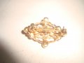 ПОЗЛАТЕНА РЕТРО БРОШКА с ИНКРУСТИРАНИ КАМЪНИ 17633, снимка 4