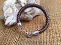 Плетени гривни, колиета и др. Богат избор на цветове, размери и модели. Естествена кожа, снимка 14