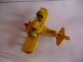 Ikar 7 стара играчка самолетче SP-PBK самолет крила перка Жълт, снимка 6