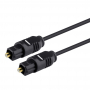 Оптичен аудио кабел DeTech, Toslink, 1.5м, Черен, снимка 2