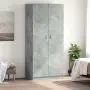 vidaXL Гардероб, бетонно сив, 90x52x200 см, инженерно дърво, снимка 2
