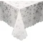 5289 Бяла коледна покривка за маса Сребърни звезди, снимка 3