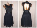 Н&М  42 Черна рокля солей с гол гръб , снимка 1 - Рокли - 40673746