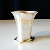Посребрена английска чаша за ракия,шот,маркирана. , снимка 1 - Антикварни и старинни предмети - 31804475