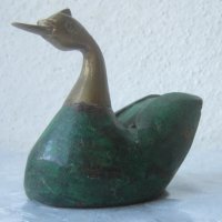 патка бронз и дърво, антика птица, снимка 12 - Статуетки - 40211635