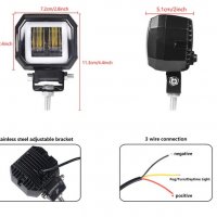 Халоген -LED 2000lm- 20W за мотор 12-80V (1бр.) -250992, снимка 2 - Аксесоари и консумативи - 30709428