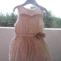 Официална детска рокля с цвете BUTTERSCOTCH / Шаферка, снимка 1 - Бебешки рокли - 29776738