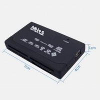 Четец на карти USB 2.0 SD Всичко в едно Поддръжка TF / CF / SD / Mini SD SDHC MMC MS XD, снимка 8 - Електронни четци - 31323881
