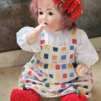 Антична бебешка кукла Хилда, произведена от Nippon преди 1921 г 45 см., снимка 11 - Колекции - 42213856