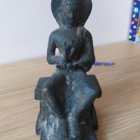 Китайска бронзова статуетка на буда, снимка 9 - Антикварни и старинни предмети - 35001543