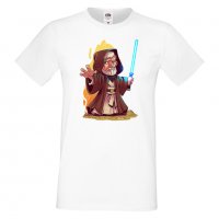Мъжка тениска Star Wars Obi Wan Star Wars Игра,Изненада,Подарък,Геймър, , снимка 5 - Тениски - 36809580