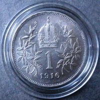 Австрия 1 корона 1916, снимка 1 - Нумизматика и бонистика - 34932286