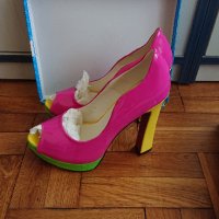 Дамски колоритни елегантни летни обувки, снимка 2 - Дамски елегантни обувки - 29693104