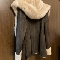 Продавам луксозно дамско палто от агнешка напа лазерно обработена .Чисто ново на известната марка  , снимка 5 - Палта, манта - 44798198
