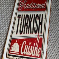 дървена ретро табела Оригинална Турска кухня, снимка 2 - Декорация за дома - 42537259
