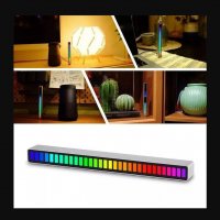 RGB светодиодна лента с гласово активирана ритъмна светлина, Модел LX9B, Черен, снимка 10 - Друга електроника - 36853535