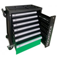 Шкаф с инструменти с 7 чекмеджета – 5 пълни RockForce, снимка 3 - Куфари с инструменти - 38223448