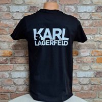 Нова мъжка тениска с дигитален печат Karl Lagerfeld С ГРЪБ, снимка 3 - Тениски - 42649273