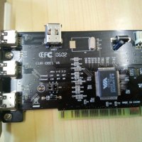 PCI-E card to Firewire 1394a (3+1) ports, снимка 2 - Други - 40329998