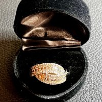 Златен пръстен ДИАМАНТИ Бяло злато 14 карата 585 zlaten prasten gold, снимка 3 - Пръстени - 44264846