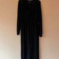 MONKI Дълга черна рокля с ластик в талията 🖤, снимка 1 - Рокли - 44179948