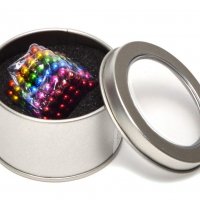 216 Магнитни Топчета (сфери) цветни 5 мм, в метална кутия , снимка 12 - Други игри - 31426386