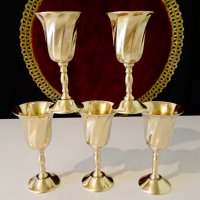Бронзови чаши за ракия,многостен. , снимка 1 - Антикварни и старинни предмети - 38068388