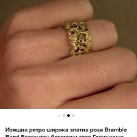 Изящен пръстен-халка Ретро Рози, снимка 10 - Пръстени - 40377847