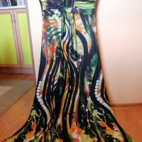AX Paris дамска дълга рокля #размер S-M , снимка 5 - Рокли - 29387861