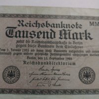 Райх банкнота - Германия - 1000 марки / 1922 година - 17979, снимка 3 - Нумизматика и бонистика - 31029649