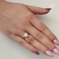 Нежни дамски пръстени с камък, снимка 4 - Пръстени - 40360536