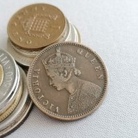 Монета - Британска Индия - 1/4 (четвърт) анна | 1876г., снимка 2 - Нумизматика и бонистика - 36980854
